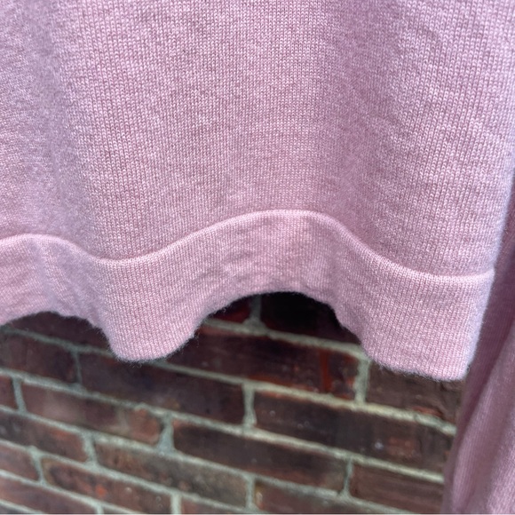 ME+EM Women’s Cashmere Crop Hoodie Sweater Blush Pink Sz M Quiet Luxury Capsule - Picture 5 of 9